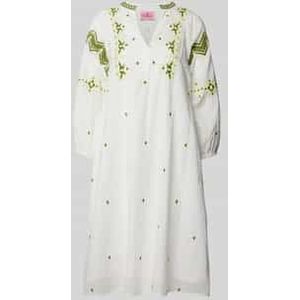 Knielange jurk met 3/4-mouwen, model 'Evy'