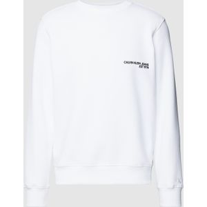 Sweatshirt met label- en motiefprint op de achterkant, model 'CK SPRAY'