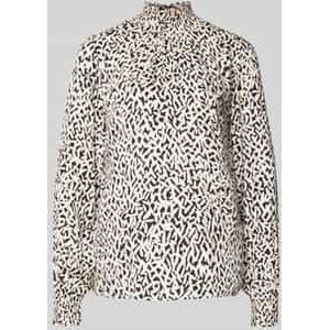 Regular fit blouse met opstaande kraag