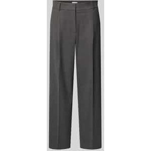 Straight fit bandplooibroek met viscose