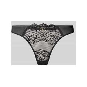 LASCANA - Elenora - Damesstring - Zwart - Materiaalmix met Stretch