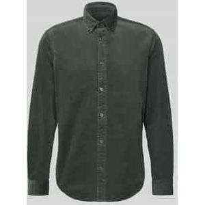 Marc O'Polo - Overhemd Corduroy - Antraciet - Regular-fit - Katoen - Lange Mouw