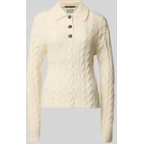 Scotch & Soda - Kabelsteek Gebreide Polo - Lange Mouw - Poloshirt