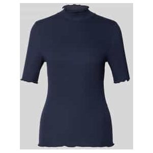 Rich & Royal - Colshirt - Midnight Blue - Met Gegolfde Randen
