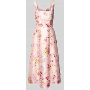 Cocktailjurk met vierkante hals