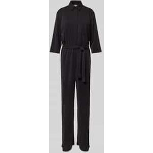 Jumpsuit met strikceintuur en borstzak