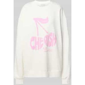 Oversized sweatshirt met motief- en statementprint