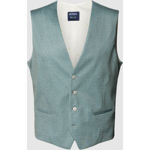 Slim fit gilet met paspelzakken opzij