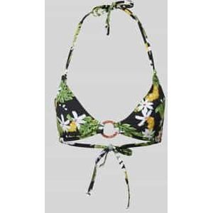 Banana Moon - MINEW - Halterbikini - Zwart - Materiaalmix met Stretch