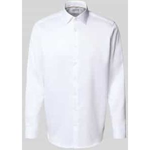 Regular fit zakelijk overhemd met kentkraag