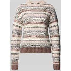 Gebreide pullover met ribboorden