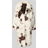 Vero Moda - CRYSTAL - Lange Jas - Imitatiebont - All-over Motief - Regular Fit