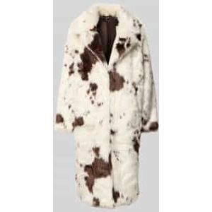 Vero Moda - CRYSTAL - Lange Jas - Imitatiebont - All-over Motief - Regular Fit