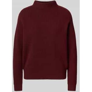 Regular fit kasjmier pullover in gebreide look