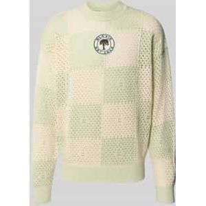 Gebreide pullover met ajourpatroon