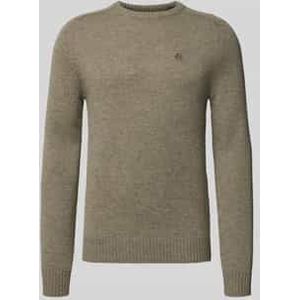 Regular fit gebreide pullover van pure wol
