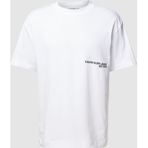 T-shirt met labelprint, model 'SPRAY'
