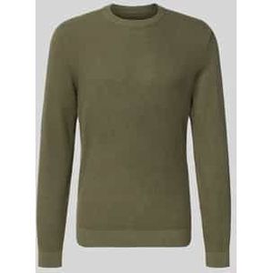 Gebreide pullover met ribboorden