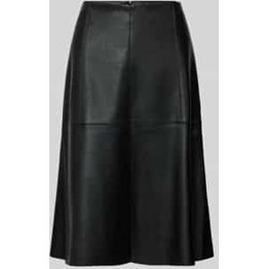 s.Oliver BLACK LABEL - Knielange Rok - Kunstleerlook - Regular Fit