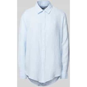 Regular fit overhemdblouse van linnen met doorknoopsluiting