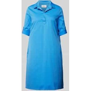 Knielange overhemdjurk in effen design