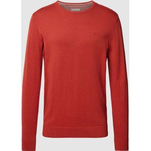 Gebreide pullover met labelstitching, model 'BASIC'