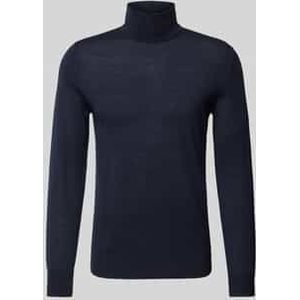 Gebreide pullover van wol met col, model 'Neville'