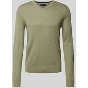 Gebreide pullover met V-hals
