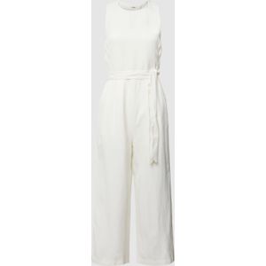 Jumpsuit van viscosemix met linnen