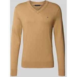 Regular fit pullover van een mix van katoen en kasjmier