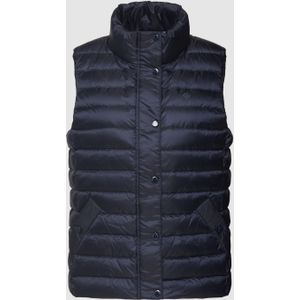 Donsbodywarmer met opstaande kraag