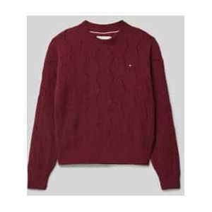 Tommy Hilfiger - Blouse - Gebreid - Chenille - Deep Rouge