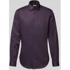 Slim fit zakelijk overhemd met knoopsluiting