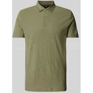 Regular fit poloshirt in gemêleerde look, model 'Alanas'