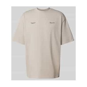 Oversized T-shirt met labelprint, model 'BROOKE'