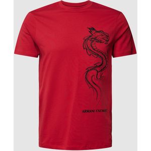 T-shirt met motiefstitching, model 'Chinese Big Dragon'