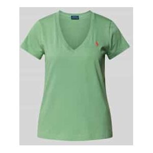 Polo Ralph Lauren - T-shirt - Dames - Geribde V-hals