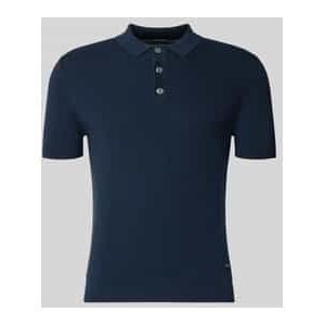 Slim fit poloshirt met structuurmotief