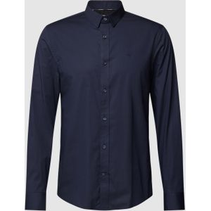 Slim fit zakelijk overhemd met kentkraag, model 'POPLIN'