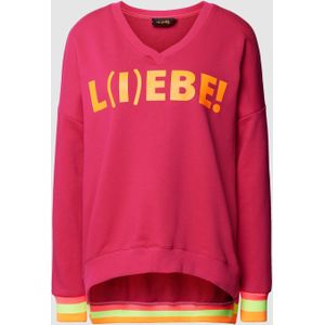 Sweatshirt met statementprint, model 'L(I)EBE!'