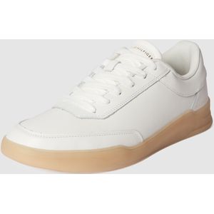 Sneakers van leer met labeldetails