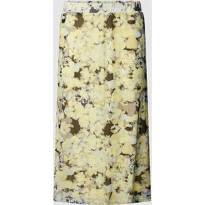 Midirok met all-over bloemenmotief en elastische band