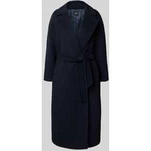 Regular fit lange wollen jas met alpaca en mohair, model 'TEMPERA'