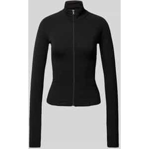 Soft Touch - Zip Jacket - Zwart - Geribbelde Kwaliteit
