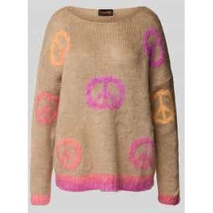 Oversized gebreide pullover van linnenmix