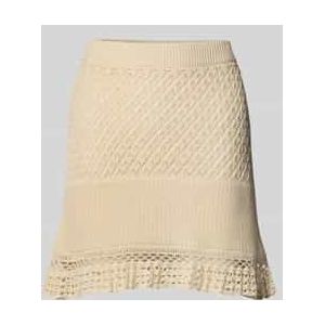 Gebreide rok met gehaakt kant, model 'WOLFGANG'