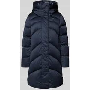 Gewatteerde lange jas met capuchon, model 'OPERA'