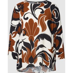 Blouseshirt van viscose met all-over motief