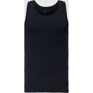 Tanktop met geribde ronde hals, model '1 BLACK'