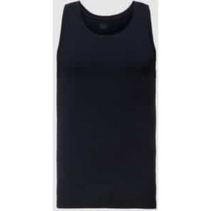 Tanktop met geribde ronde hals, model '1 BLACK'